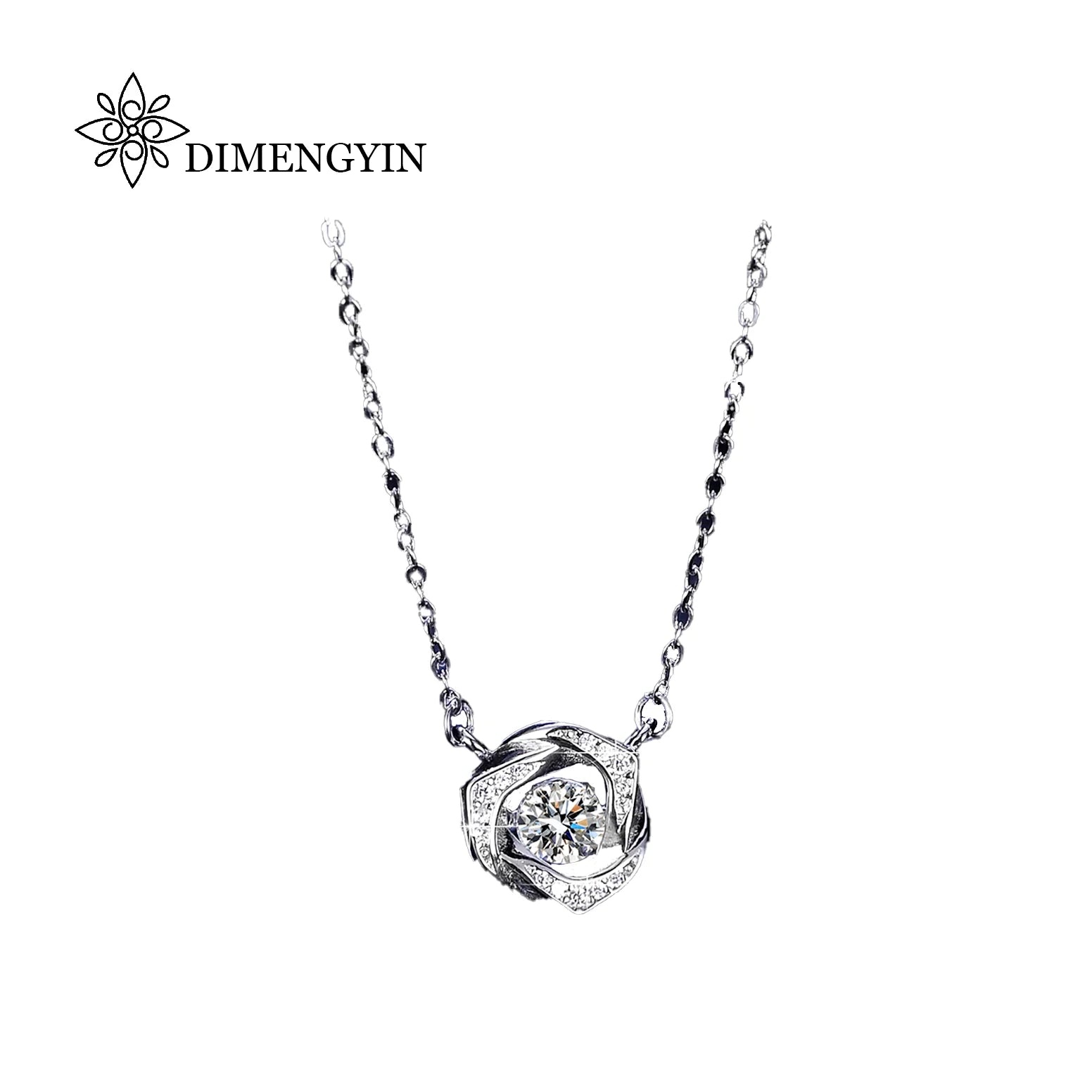DIMENGYIN Factory Direct Sales Charm Silver 925 Moissanite Fine Fashion Necklaces with GRA