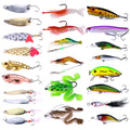 Wholesale Set101 Combo 24pcs/bag Mixed Baits Kit Crankbait Minnow Popper Pencil Frog Lead VIB Spoon Shrimp Fishing Lures Set