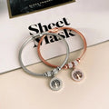 Factory-Outlet All-match Stainless Steel Rose Gold Plated Trendy Jewelry Tree Life Crystal Charm Lady Bangle Bracelet Women Men