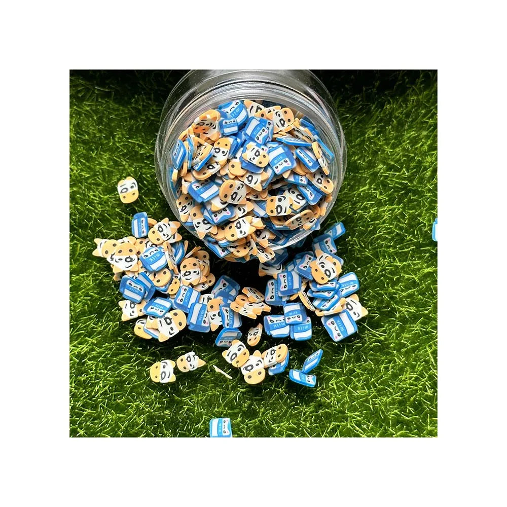 Cute 5mm Cartoon Dairy Cow Milk Clay Sprinkles for Nail Arts Decoration DIY Slime Toy Filler Accessories