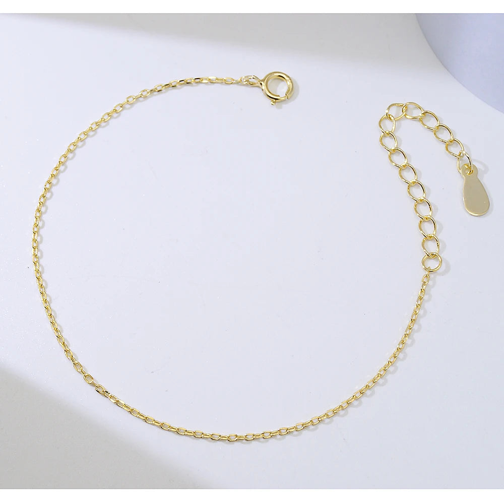 Wholesale Classic Style 1mm Diamond Cut Cable Chain Bracelet Women 925 Sterling Silver Bracelet Fashion Jewelry Bracelets