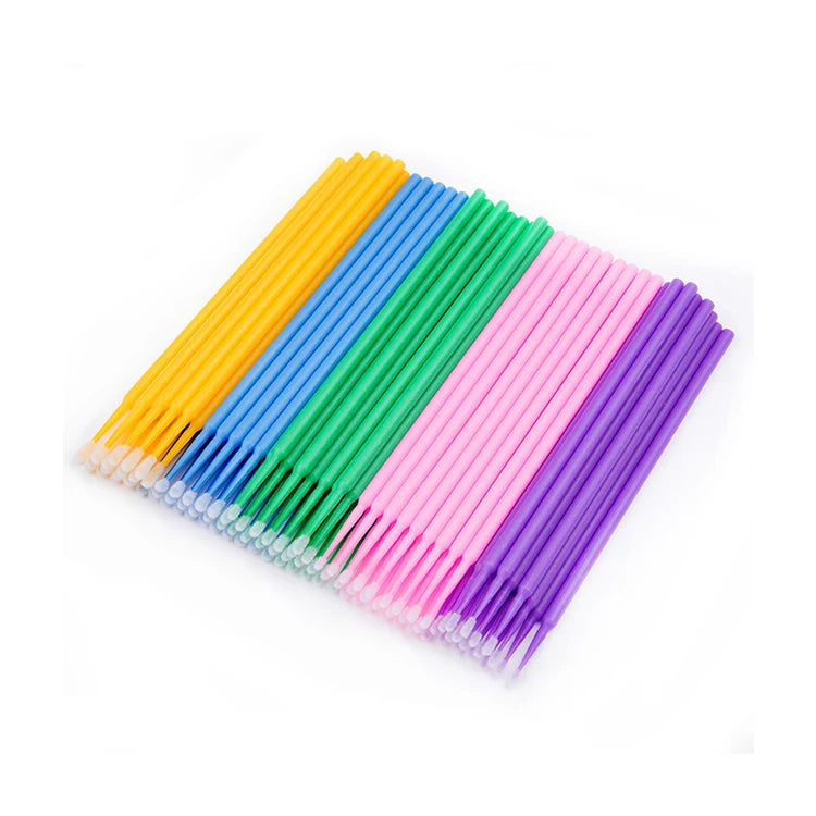Factory Priced Disposable Plastic Eyelash Extension Micro Applicator Brushes in Various Sizes for Eyelash Makeup Tool