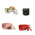 The Latest Style Spot Octagonal Three-Layer Rotating Gift Box Printing and Bronzing PVC Window Grille Box With Hand Flower Gift