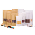 Custom White Stand up Pouch Food Grade Waterproof Kraft Paper Bags with Zipper Brown Bag for Pet Food