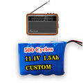 11.1volt High Capacity 16.65wh Lithium Ion Rechargeable 18650 Battery Pack 11.1v 1.5ah for Radio