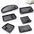 Home Restaurant Melamine Black Custom Rectangle Sushi Dinnerware Plates with Saucer Durable Heavy Party Tableware Sets