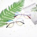 CE Vintage Women Clear Metal Unisex Spectacle Frame Rim Rim Big Frames Anti Blue Light Optical Glass Glasses