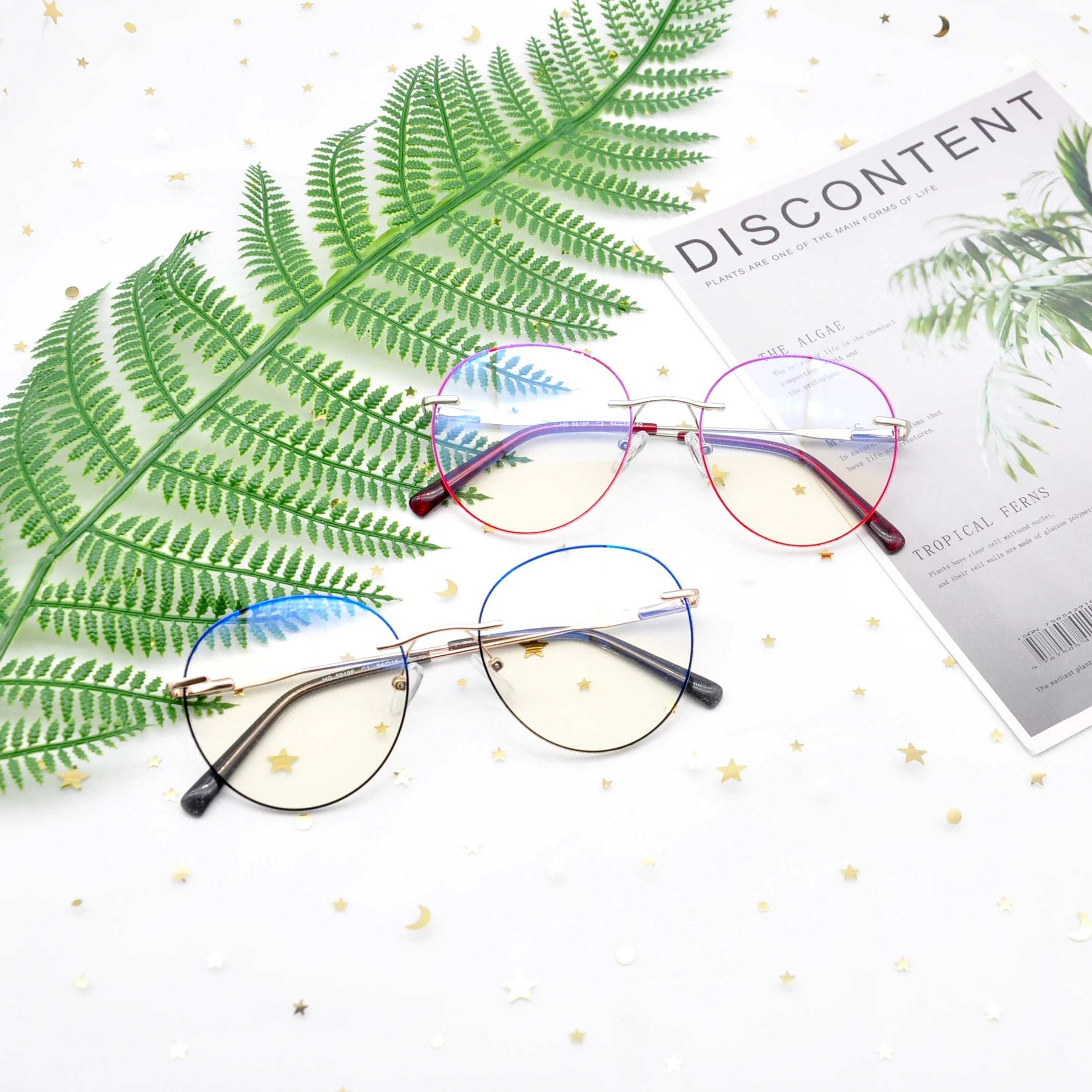 CE Vintage Women Clear Metal Unisex Spectacle Frame Rim Rim Big Frames Anti Blue Light Optical Glass Glasses