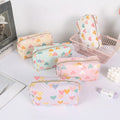 PU Leather Women Quilted Make up Bag Fashion Luxury Beauty Heart Zipper Travel Makeup Pouch Leather Cosmetic Bag