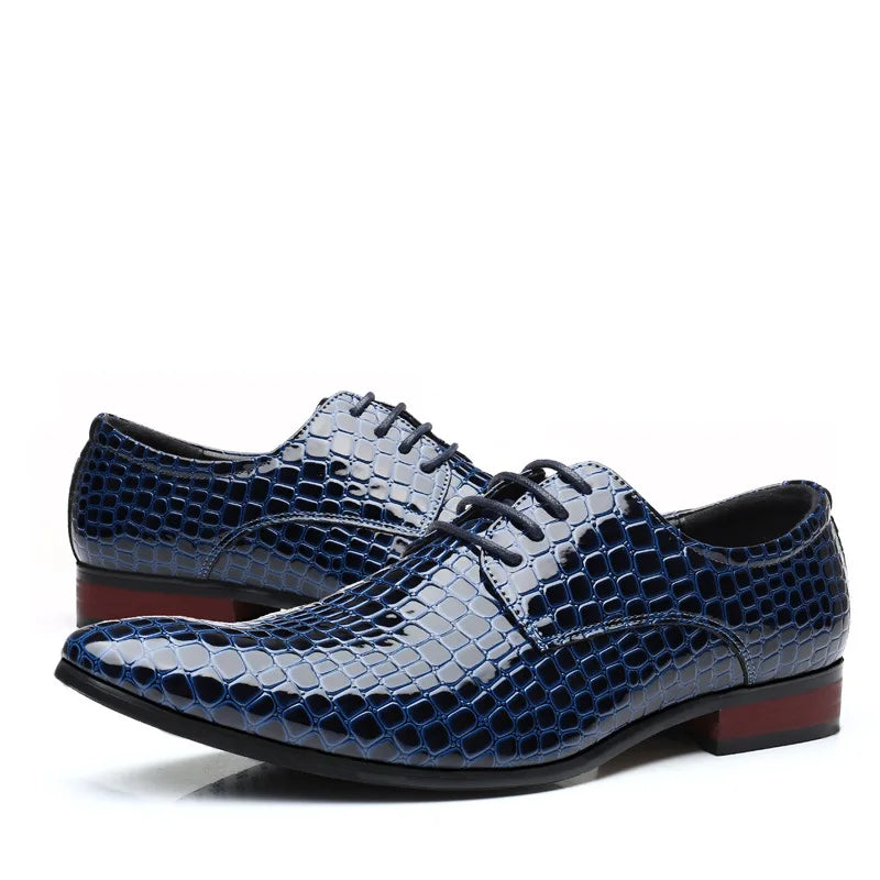 Wholesale Men Dress Shoes Derby Shoes Men Formal Casual British Large Size Pointed Leather Shoes