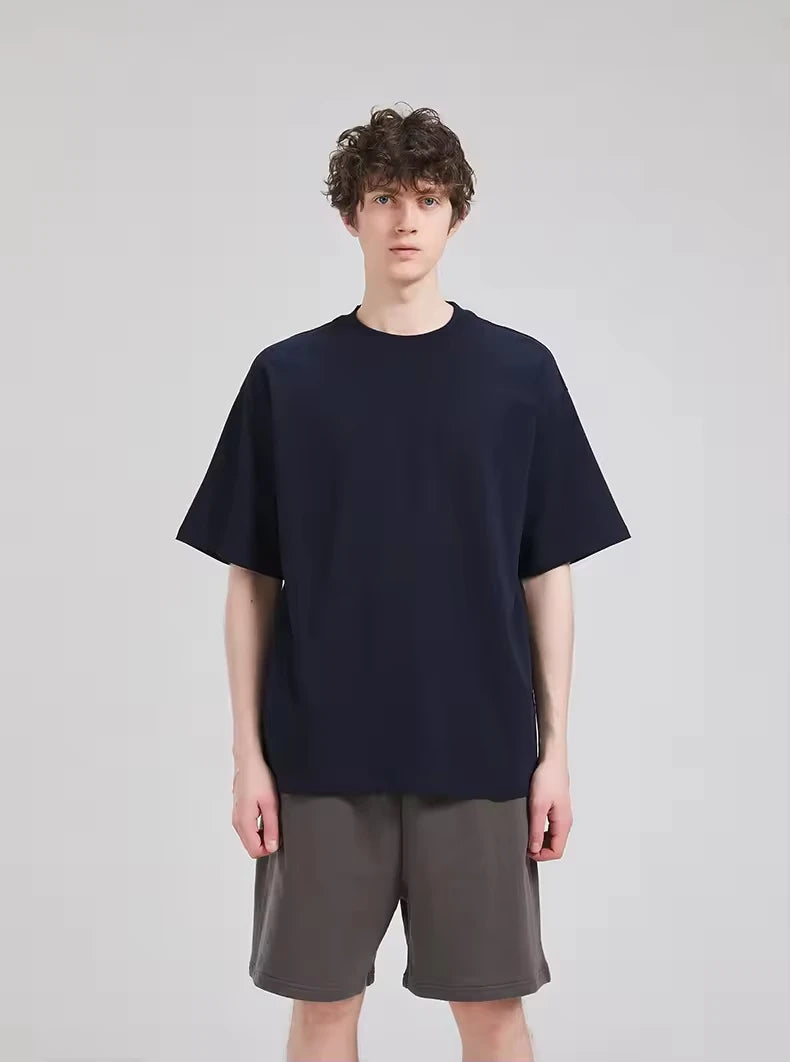 Pure Color 100% Cotton Can Be Customized 250 Grams of Men's and Women's Universal Casual Comfortable Men's T-shirt