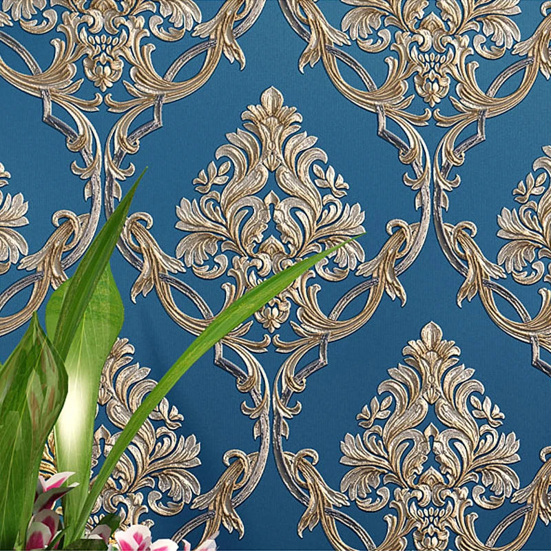 Europe Damask Non Woven Wallpaper for Home Decor Living Room Bedroom Background Florals Wall Paper Wholesale