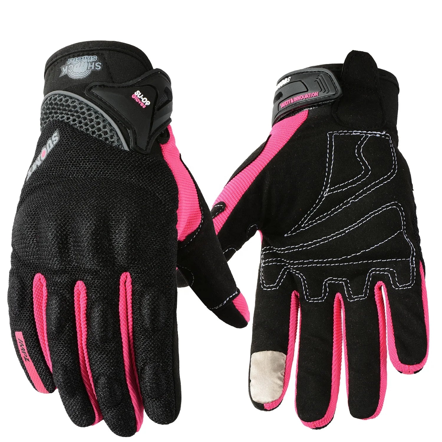 SUOMY Motorcycle Riding Gloves Summer Men Women Breathable Full Finger Touch Screen Motorbike Cycling Guantes Sports Protective