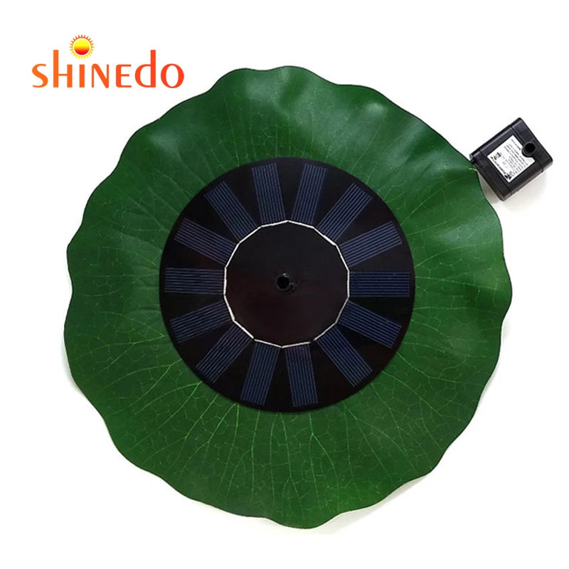 1.2W Solar Powered Water Pump Upgraded Lotus Leaf Fountain Pump 7 Nozzles Floating Water Fountain for Bird Bath and Garden