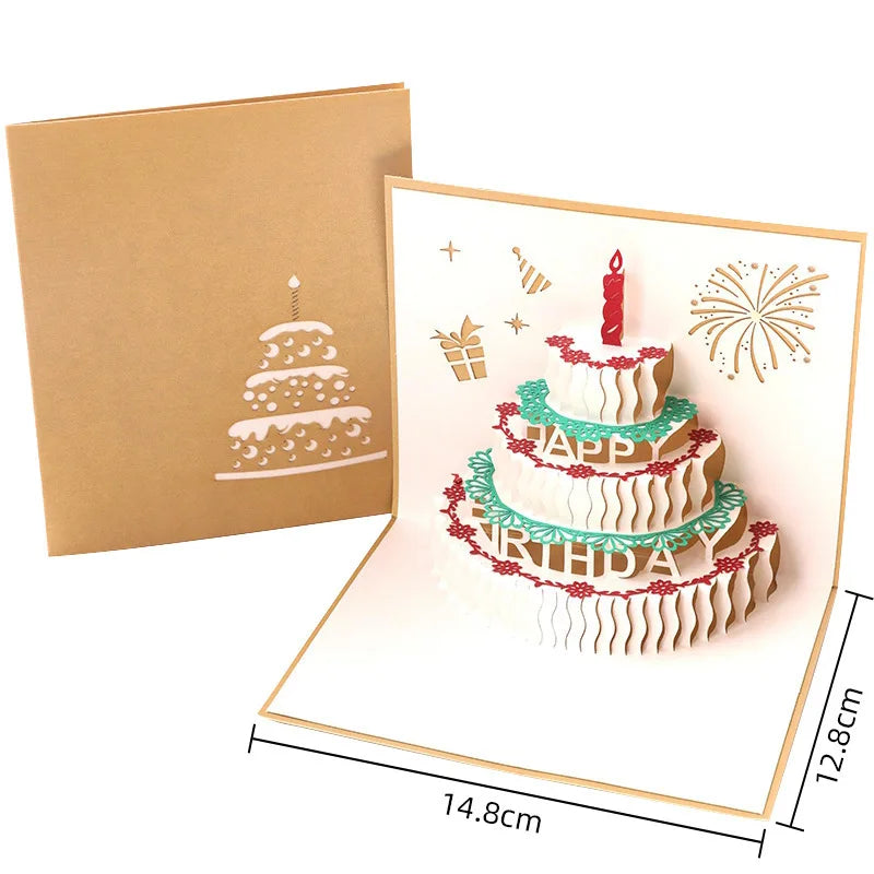 Paper Greeting Card Custom Colorful Gift 3d Birthday Invitation Card for Kids