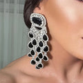 2023 New Arrival Fashion Jewelry New Rhinestone Earrings Exaggerate Drip Tassel Pendant Statement Crystal Earrings Accessories