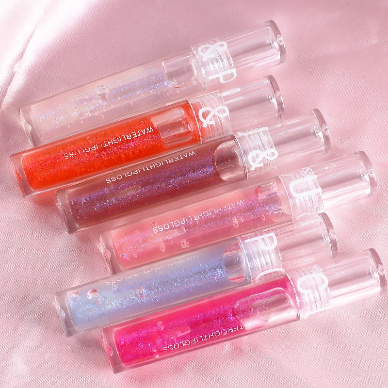 Wholesale Moisturizing Plumper Liquid Lipstick Glossy Lip Tint Clear Jelly Shiny Glitter Lip Gloss