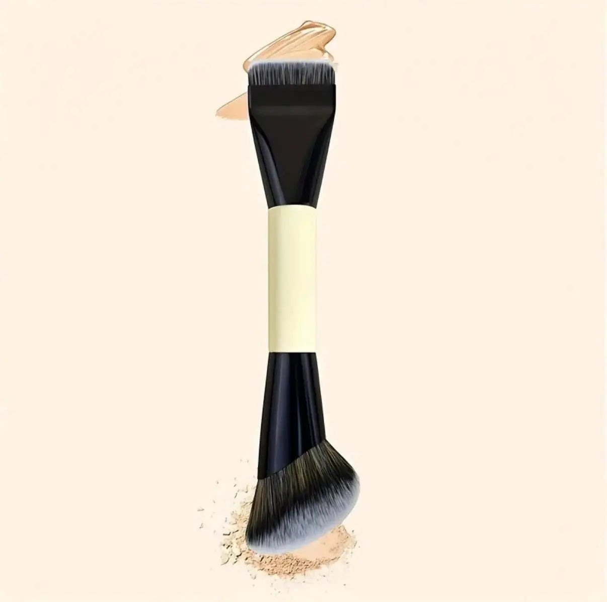 Double Head Foundation Make-up Nose Shadow Brush Contouring Blending Dual Ended Makeup Brush Aluminum Double Ended Makeup Brush