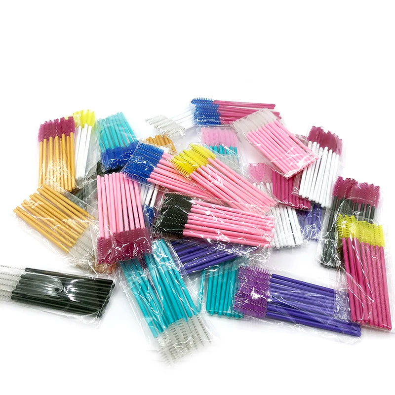 10pcs Per Bag Disposable Eyelash Extension Mascara Wand Brushes Eye Brow Lash Brushes Spoolies