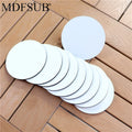 MDFSUB Eco-friendly 4mm Thickness Modern Sublimation MDF Placemat 90mm Diameter Glossy White Blank Printing