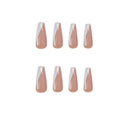 Press on Nail Art Packaging Private Label Custom Luxury Long Coffin French False Acrylic Press on Nails