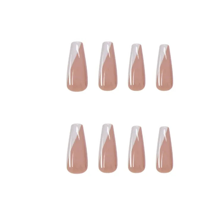 Press on Nail Art Packaging Private Label Custom Luxury Long Coffin French False Acrylic Press on Nails