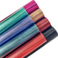 8 Pcs Metallic Lichi Texture Faux Leather Sheets Embossed Pattern PU Leather for DIY Earrings Keychains Pouches
