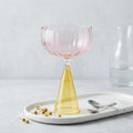 Vintage Multi-Color Handmade Glass Flute Goblet Custom Logo Option Modern Art Unique Reusable for Restaurants Weddings Gifts MegaBDM