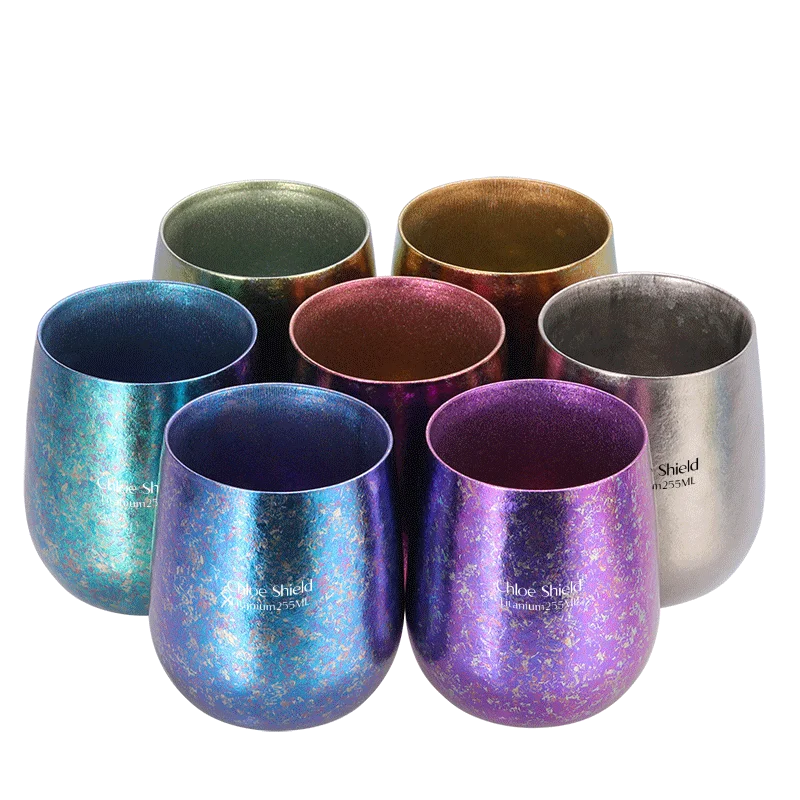Camp Mug Titanium Double Wall 255ml Insulated for Home Outdoor Camping Tea Cup Coffee Mug Metal Beer Mug Camping Accessories