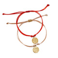 Go2boho Handmade Adjustable Braided Rope Bracelet Set with Copper Beads Minimalist Fashion Jewelry for Women Summer Gift
