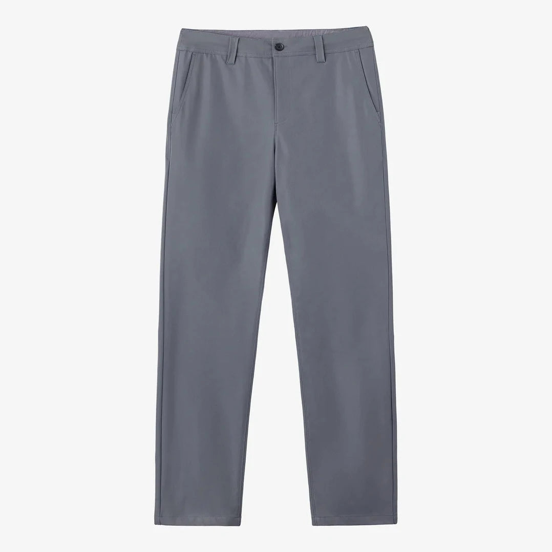 Wholesales Men's Regular Fit Pants Button Closure Zip Fly Pants With Internal Drawcord