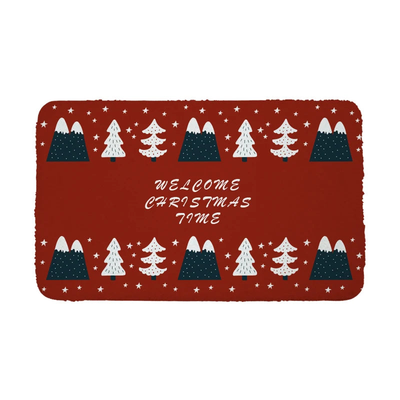 (Chakme) Natale Memory Foam Xmas Custom Merry Christmas Door Mat Christmas Mats