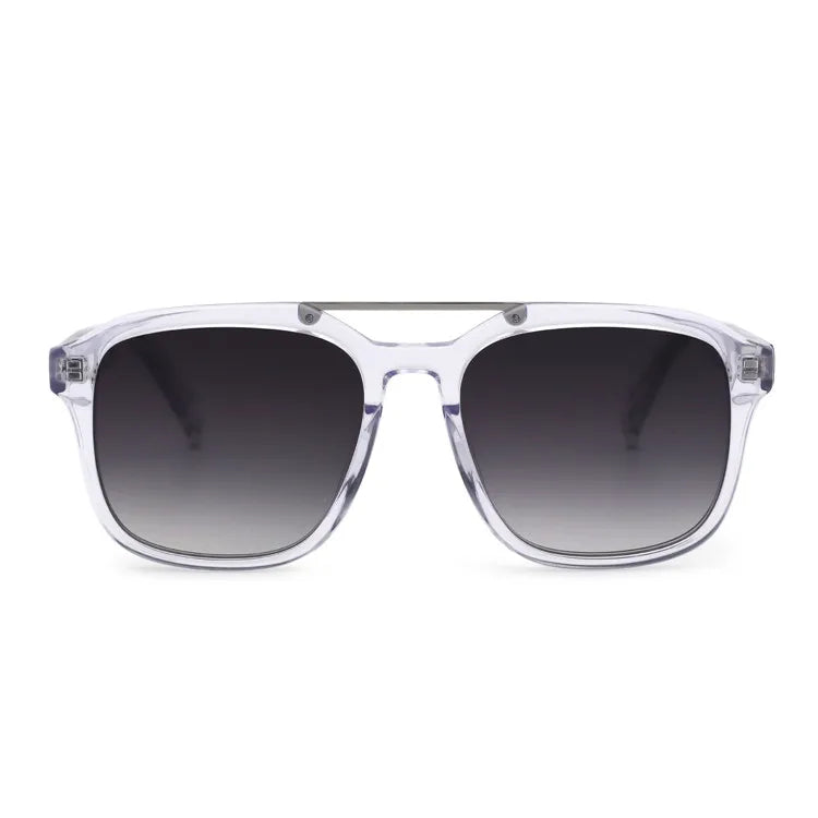 VIFF HA21076 Acetate Sun Glasses OEM CR39 Polarized Lens Square Clear Acetate Sunglasses