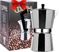 Moka Silver Stovetop Espresso Maker Pot Espresso Coffee Maker Minimalist Aluminum Round Hand Coffee & Tea Tools Mini Four 3 En 1