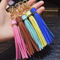 PU Leather Tassel with Lobster Swivel Keychain for Handbag Phone Car Key Jewelry DIY Keychains Charms Gift for Girls