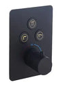 Wholesale Solid Brass Mixer Control Valves Concealed 3 Way Push Button Thermostatic Diverter with Dual Handle for Hotel Use