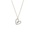 Fashion Jewelry 925 Sterling Silver Necklace Hollow love Heart Diamond Gold Plated Necklaces Women Valentine's Day