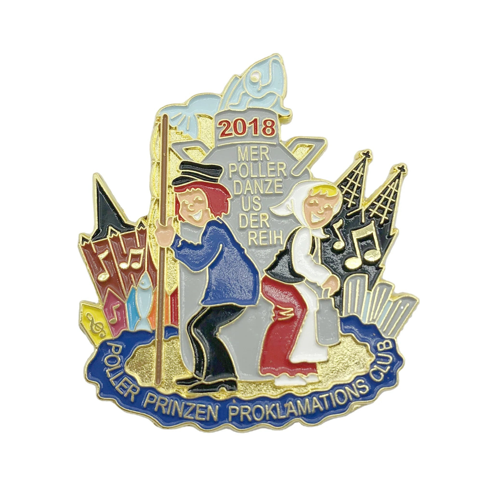 Hot Sale Product Fashion Carnival Brooches Pin Gold Plated Personalizado Zinc Alloy Metal Karnevalspins