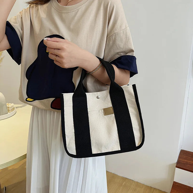 Custom Logo Private Label Women Stylish Bag Ladies Canvas Handbags