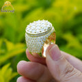 China Jewelry Manufacturer Wholesale Solid Sterling Silver 925 Micro Paving D-VVS1 Moissanites Engagement Fine Rings for Men