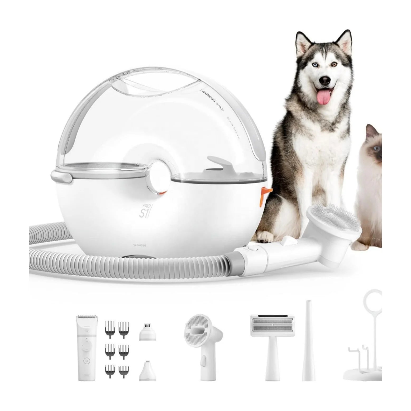 USMILEPET Best Seller Professional Pet Grooming Vacuum 8 in 1 Dog Grooming Kit 3L Large Capacity Dog Vacuum for Grooming Hair