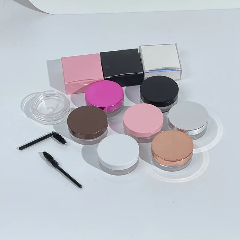 Custom Waterproof Long Lasting Eye Brow Enhancers Soap Wax Clear Makeup Vegan Private Label Eyebrow Gel