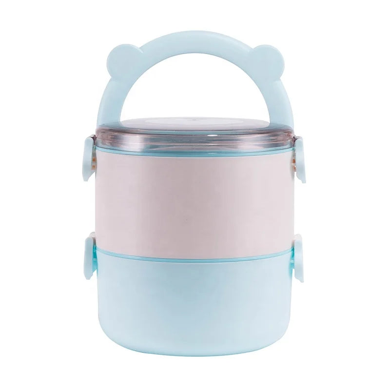 Storage Boxes Available Microwavable Heating Cartoon Plastic Bento Lunch Box for Children Lonchera Bento Kids
