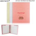 New 120 Colors Nail Polish Color Display Book Nail Plate Inlaid Color Palette Box Free Adhesive Nail Polish Display Book