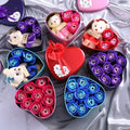 L06334 Valentine's Day Gift Flower Saint Valentine's Day Flower Soap Roses Gift Box 9pcs Soap Rose Flower Gift Box