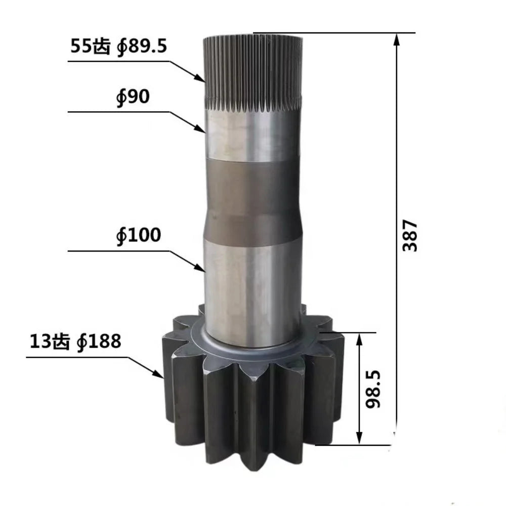 The Excavator Is Suitable for the Vertical Shaft of Komatsu 240LC-8MO Rotary Motor with 13/55 Teeth and 387H Long.