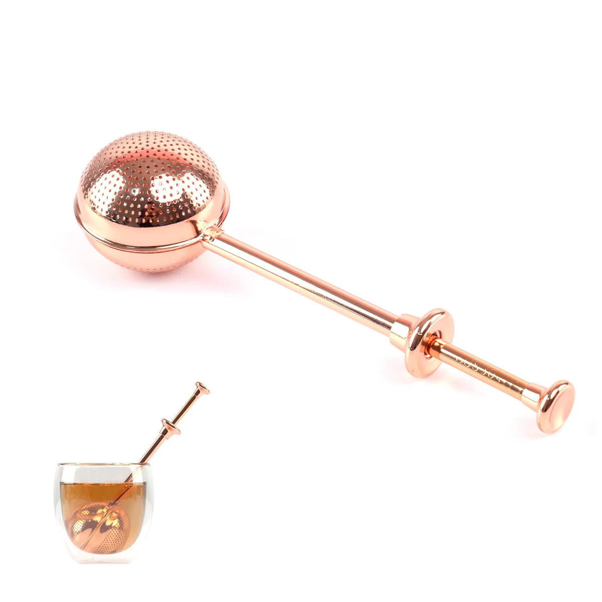 High-end 304 Stainless Steel Rose Gold Tea Infuser for Loose Tea MegaBDM