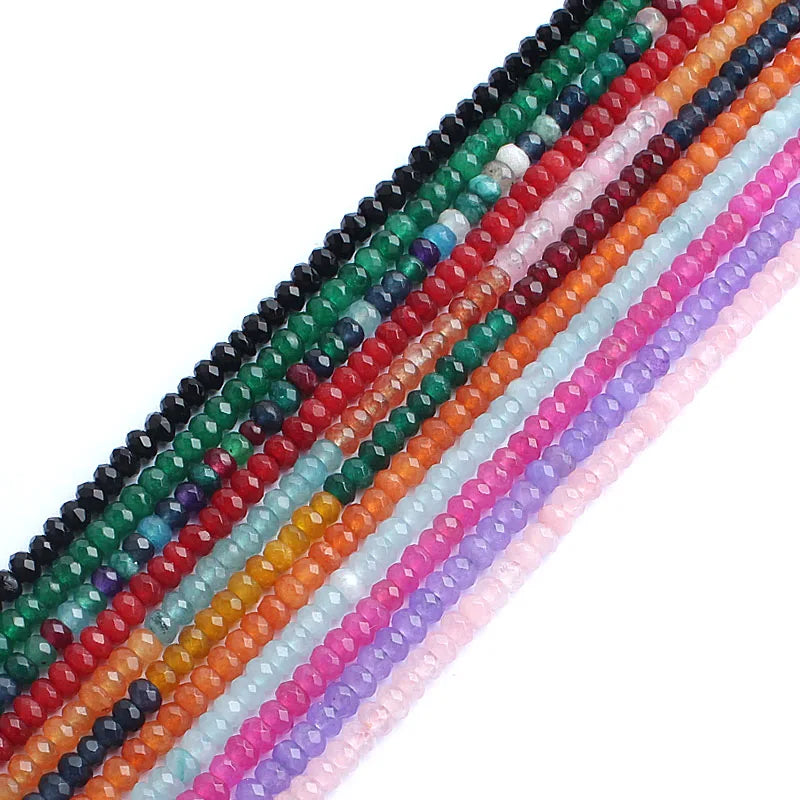 Wholesale Fashion 3x4MM Natural Aagtes Rondelle Beads Loose Spacer Beads Semi Gemstone Stone for Jewelry Making DIY