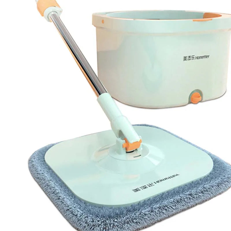 Homettler Self-Cleaning Eco-Friendly Microfiber Stainless Steel Telescopic Handle 360 Rotating Floor Bathroom Cleaning Flat Mop