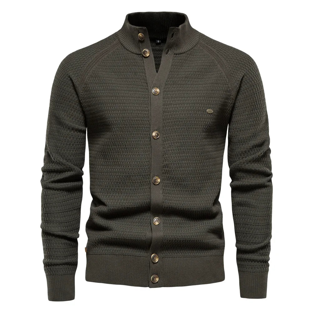 S-2XL Autumn and Winter New Cardigan Men's Sweater High-quality Business Sweater Long Sleeve Single Breasted Sweater